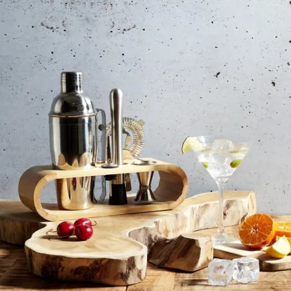 Cocktailset med bambubricka