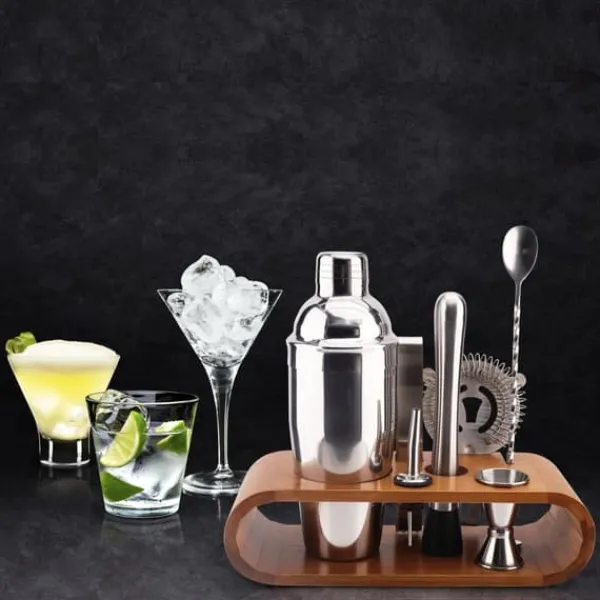 Cocktailset med bambubricka