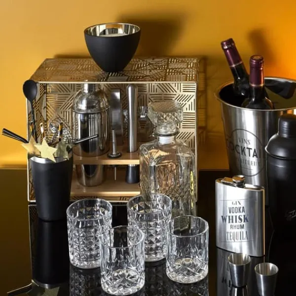 Cocktailset med bambubricka