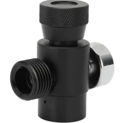 CO2-flaskpåfyllningsadapterkontakt CGA320 // TR21-4 ASA 3000psi tryckmätare svart