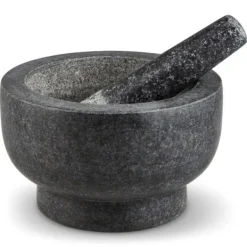 Cole - murare - H122126 - Clavering mortel och mortelstöt, 20cm, mortel och mortel för kökskryddor, granit, 2 års garanti