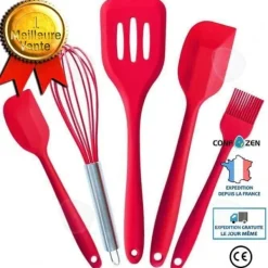 Köksutrustningsset-CONFO Köksredskap i silikon 5st Köksredskap - Set Hygienic Strong Coating