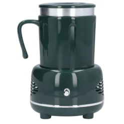 Dryckvärmare-Cooler Warmer Cup Snabbkylning Uppvärmning Enkel kontroll Böjt handtag Halkskyddade kuddar Kaffevärmare för kaffebjörn Flaska Grön