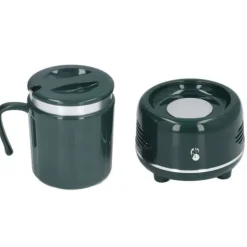 Dryckvärmare-Cooler Warmer Cup Snabbkylning Uppvärmning Enkel kontroll Böjt handtag Halkskyddade kuddar Kaffevärmare för kaffebjörn Flaska Grön