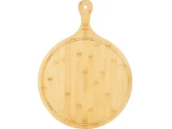 Skärbrädor-Cozze®pizza skärbräda med handtag Ø350x20 mm.