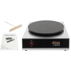 Elektriska Stekpannor & Wokar-Crepesmaskin, Digital Skärm, Non-stick Yta,Silver
