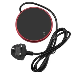 Cup Warmer Pad - Håll din dryck varm på skrivbordet (röd, UK-kontakt)