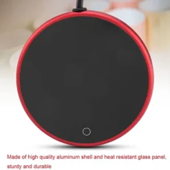Cup Warmer Pad - Håll din dryck varm på skrivbordet (röd, UK-kontakt)