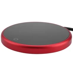 Cup Warmer Pad - Håll din dryck varm på skrivbordet (röd, UK-kontakt)