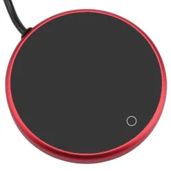 Cup Warmer Pad - Håll din dryck varm på skrivbordet (röd, UK-kontakt)