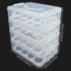 Cupcake-bärare, 4 nivåer, 48 cupcakes kapacitet,Klar