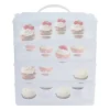 Cupcake-bärare, bärbar design, 4-lagers kapacitet,Klar