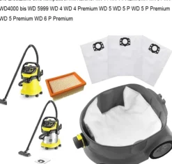 Dammsugartillbehör-Dammpåsfilter för Kärcher WD4 WD5 WD6 p WD5 p WD6 p Premium MV4 MV5 MV6