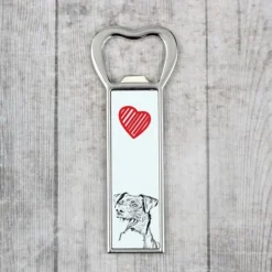 Dansk-svensk lanthund - flasköppnare med hund, personlig kylöppnare, unik present till en man från Art-Dog