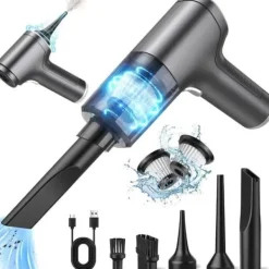 DÄCK Sladdlös handdammsugare 3 i 1 tryckluftsdammsugare Bärbar bildammsugare för rengöring av bil, PC