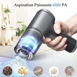 DÄCK Sladdlös handdammsugare 3 i 1 tryckluftsdammsugare Bärbar bildammsugare för rengöring av bil, PC