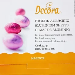 Matfolie-Decora Feuille DALUMINIUM Magenta 50 G 10 X 10 CM, Annat - 0796210