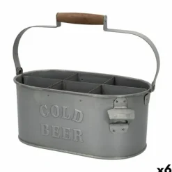 Vinflaskhållare-Dekorativ korg Aktive 35,5 x 16 x 19,5 cm Flaskställ (6 antal)