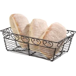 Tillbehör För Matservering-Dekorativ rektangulär trådkorg för servering av bröd - Hendi 425855