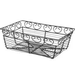 Dekorativ rektangulär trådkorg för servering av bröd - Hendi 425855