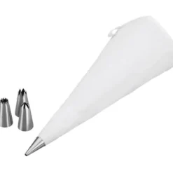 Spritspåsar-Dekoreringspåse - LACOR - 30 cm - 4 munstycken i rostfritt stål - Återanvändbar - Hållbar nylon