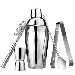 5-Delar cocktailset , barset, shaker 700ml - Rostfritt stål