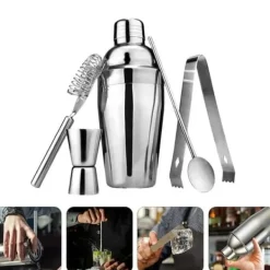 5-Delar cocktailset , barset, shaker 700ml - Rostfritt stål