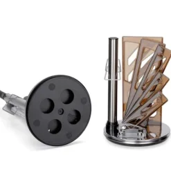 DELAR SET KÖKSKNIVSTÄLL MED SLIPP OCH SAX E-6265