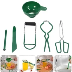 6-delars konserveringskit konserveringstratttång bubbelpopparburknyckellyftare magnetisk locklyftare sylttillverkningsset