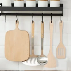 Köksutrustningsset-3-delars set omålade träspatel köksredskap matlagningsverktyg för non-stick pannor