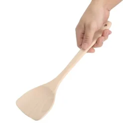 Köksutrustningsset-3-delars set omålade träspatel köksredskap matlagningsverktyg för non-stick pannor