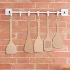 Köksutrustningsset-5-delars set träspatelsked matlagningsverktyg köksredskap kit för non-stick panna