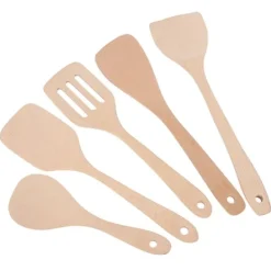 Köksutrustningsset-5-delars set träspatelsked matlagningsverktyg köksredskap kit för non-stick panna
