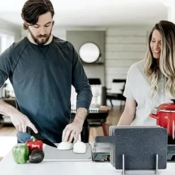 5-delars Skärbräda i Vetehalm med Ställ – Multifunktionella Färgsorterade Skärbrädor för Kök