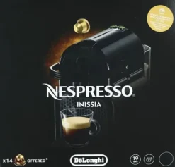 De'Longhi Nespresso Inissia EN 80.B - Kaffemaskin - 19 bar - sort
