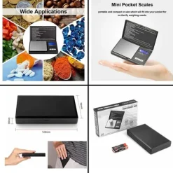 Köksvågar-Digital våg 0,01g - 200g pocketscale digitalvåg inkl. batterier