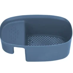 Diskbänk avloppskorg Hushållssadelformad nätsil för köksavfall Grönsaksfrukter Blå