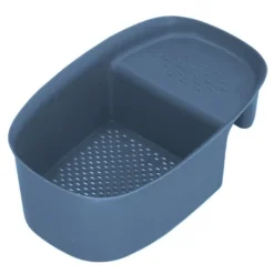 Diskbänk avloppskorg Hushållssadelformad nätsil för köksavfall Grönsaksfrukter Blå