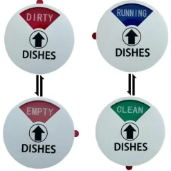 Diskmaskin Magnet Ren Smutsig Skylt Indikator, Magnetisk Diskmaskin Dekal Etikett