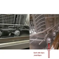 Diskmaskiner-Diskmaskin Nedre Korg Hjul Ersättning - 8 Pack, Kompatibelt med Bosch och Siemens Diskmaskiner