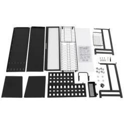 Diskställ & Torkställ-Diskställ - Över diskbänk torkställ - Utdragbar - Rosttålig - Mått 84,5×28×31 cm - Max belastning 100 kg - Kolstål och PP - Svart