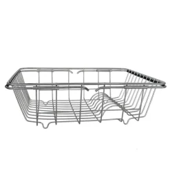 Diskställ & Torkställ-Diskställ för diskho – justerbar nätkorg i rostfritt stål