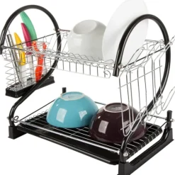 Diskställ & Torkställ-Diskställ med Två Nivåer - Diskställ med avrinning