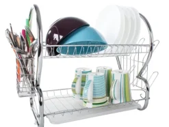 Diskställ & Torkställ-Diskställ med Två Nivåer - Diskställ med avrinning