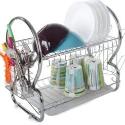 Diskställ & Torkställ-Diskställ med Två Nivåer - Diskställ med avrinning