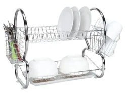 Diskställ & Torkställ-Diskställ med Två Nivåer - Diskställ med avrinning