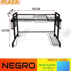 Diskställ & Torkställ-Diskställ, Metallkonstruktion, Platsbesparande Design,Svart