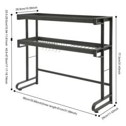 Diskställ & Torkställ-Diskställ, Stor Kapacitet, Över Diskbänk Organisatör,Grå