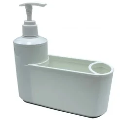 Diskställ & Torkställ-DISPENSER FÖR DISKVÄTSKA MED VIT BEHÅLLARE