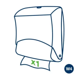 Pappershanddukar-Dispenser TORK W4 Torkduk röd